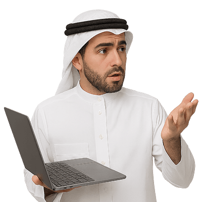 man with laptop